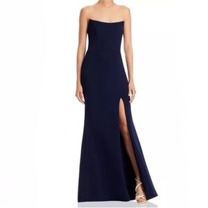 Aqua formal navy blue gown